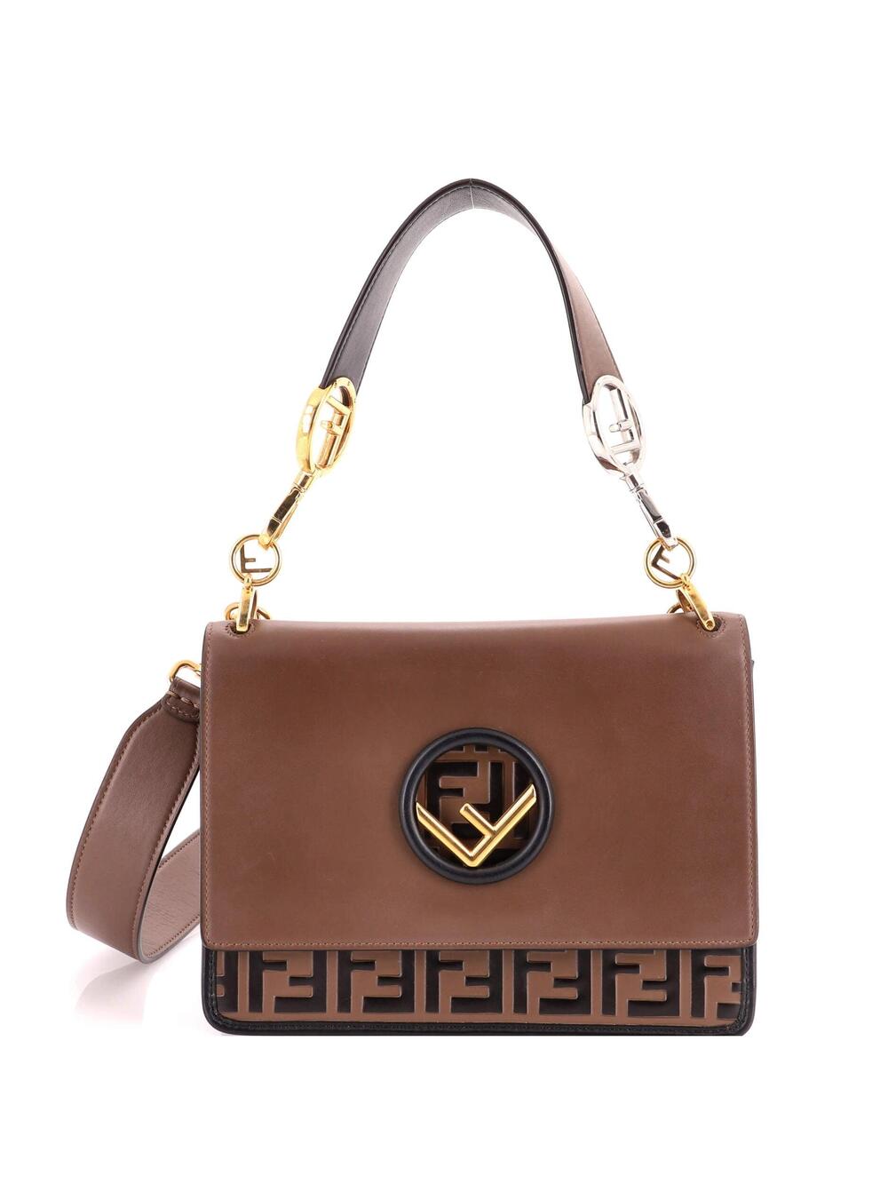 Fendi Kan I F Shoulder Bag Leather With #369356F19B